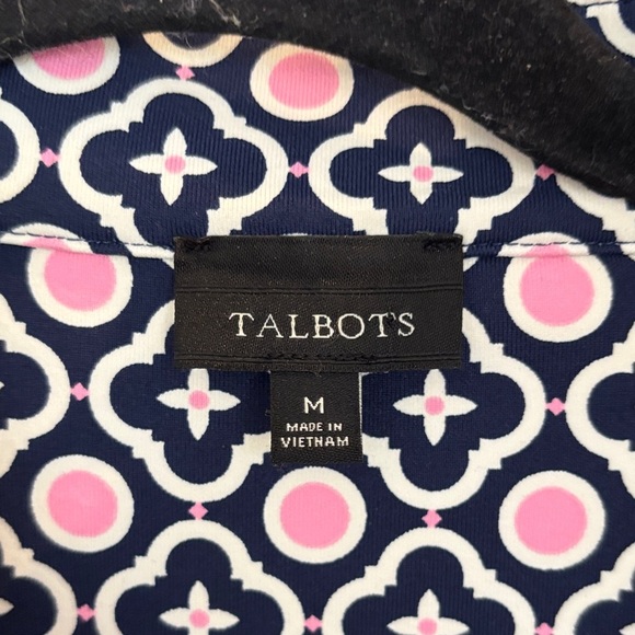 Talbots Pink and Black Geometric Midi Dress - Picture 2 of 3